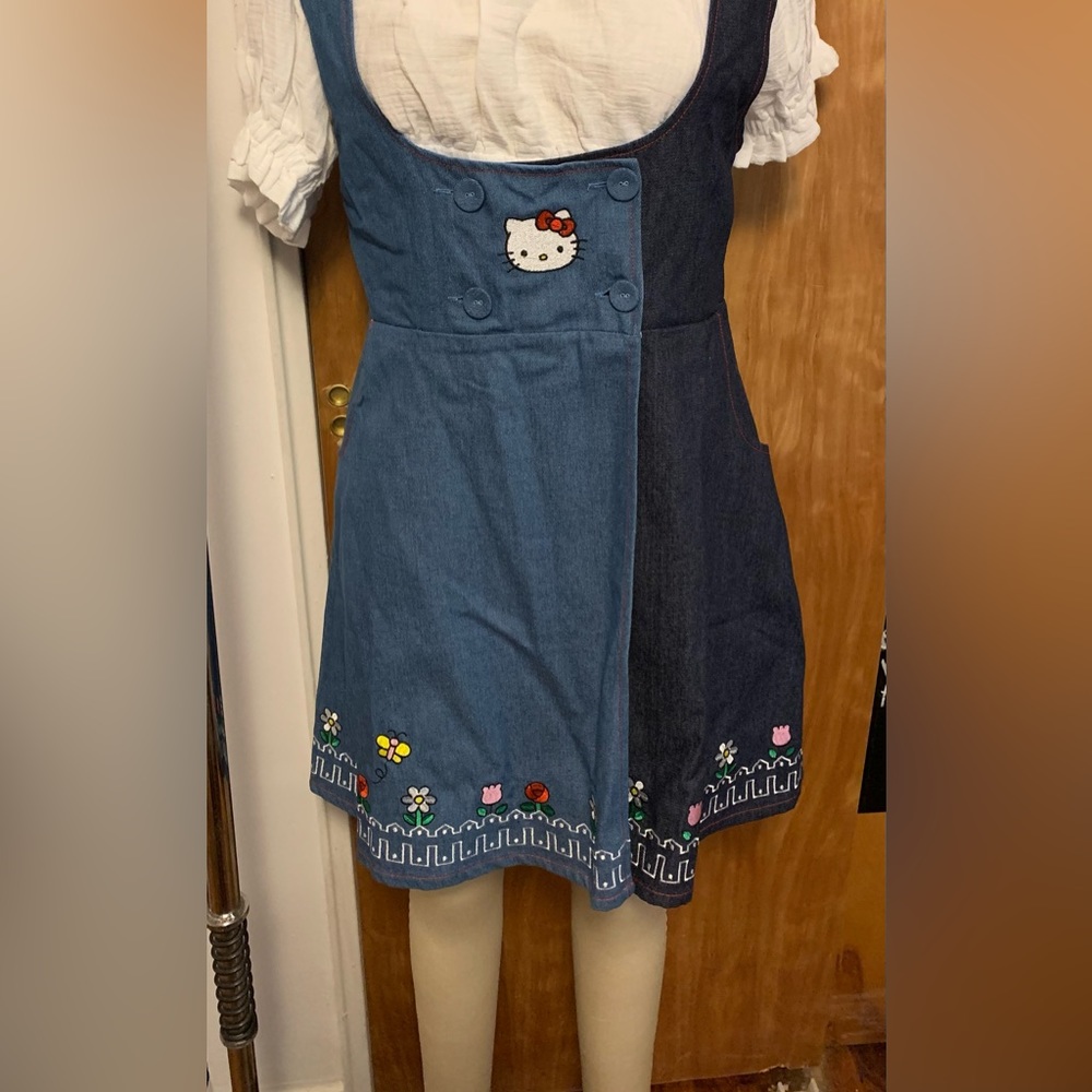 Hello Kitty X Smak Parlour Denim Overall Dress